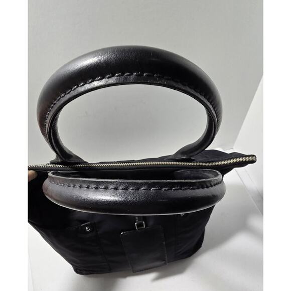 Marc Jacobs Womens Tote Bag Black Nylon Leather Pockets ID Tag Zip - Picture 9 of 12